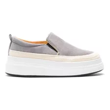 Zapatilla Grey Plataforma Sin Cordones