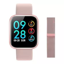 Smartwatch P70 Inteligente Rosa Mulher Android E Ios