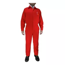 Overol Industrial Gabardina Rojo 100% Algodón Tallas Extras