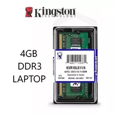 Memoria Kingston 4gb Ddr3 1600 Mhz Laptop Sodimm Nuevas !!