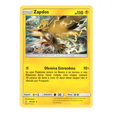 Carta Pokémon Lendário Zapdos - Sol E Lua União De Aliados