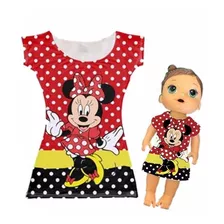 Kit Criança E Boneca Baby Alive Mãe E Filha Minnie Vermelho