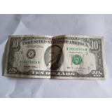 Un Billete De 10 En Un Dolar Americano Con Serie 1995