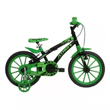 Bicicleta Infantil - Athor - Baby Lux - Preta Com Verde