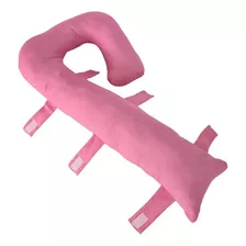 Almofada Travesseiro Protetor Cinto Segurança Liso Rosa
