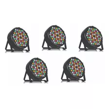 5 Canhão Refletor Slim 60 Leds De 3 W Rgbwa