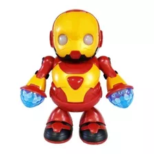 Robô Herói Brinquedo Homem De Ferro Dançarino C/luz Som