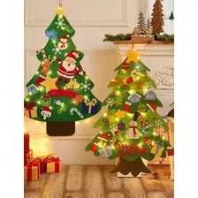 Árbol Navidad Artificial Fieltro Colgante Pared Luces
