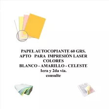 Papel Autocopiante A4 60 Grs. Para Laser