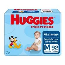 Fralda Huggies Tripla Prot Tamanho M 92 Turma Da Mônica