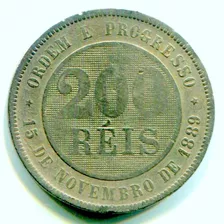 Moeda Brasileira República 200 Réis 1889 Níquel V045 L.4411
