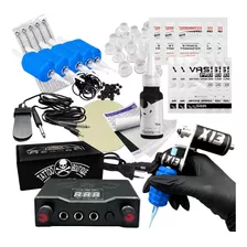 Kit Completo De Tatuagem Máquina X13 Com Fonte Digital Tatto