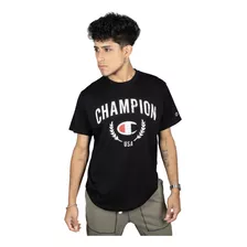 Remera Champion Hombre Moda Negro