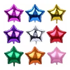 Pack 10 Globos De Estrellas Grandes 45cm Metalizadas Deco