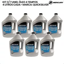 Óleo Quicksilver 25w40 4t Mercruiser Gas Galão 4l Kit C/7