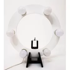 Iluminador Ring Light De Mesa 30cm Diâmetro C/ 06 Soquetes