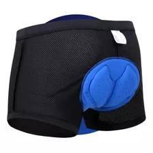 Shorts Gel Silicone 3d Coolmax Azul Ciclismo Bicicleta Cueca