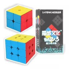 Pack Set 2 Cubos Rubik 2x2 Y 3x3 Meilong Moyu Lubricado