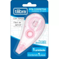 Fita Corretiva Rosa Claro Blister - Tilibra