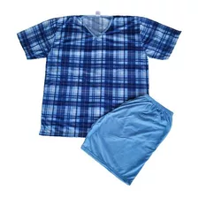 Pijama Plus Size Masculino Camiseta Manga Curta E Shorts