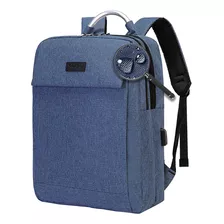 Mochila Antirrobo Impermeable Escolar Con Contraseña Y Usb Color Azul Diseño De La Tela Ea1c