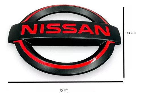 Emblema De Parrilla Nissan Versa 2021-2023 Rojo/negro Foto 2