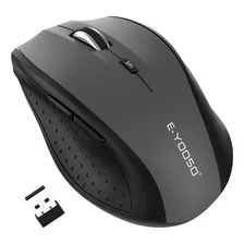 E-yooso Mouse Inalambrico Ergonomico 2.4g Usb, 2400 Dpi / 5 Niveles Adjustables De Dpi, Ahorro De Energía Uso Con Batéría, Ratón Inalámbrico Para Juegos Gaming Oficina Win/mac 