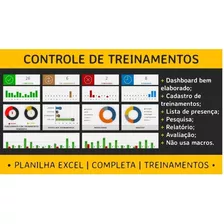 Planilha Controle De Treinamentos Excel Contém Dashboard