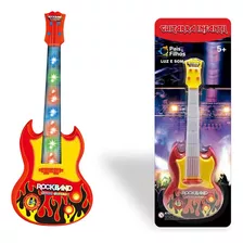 Mini Guitarra Musical Infantil Rock Band Com Sons E Luzes