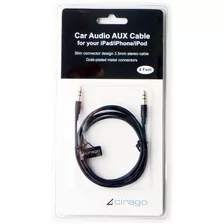 Cirago 4-feet Cable De Audio Aux Para Coche, Negro