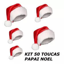 Kit 50 Toucas De Papai Noel Gorro Natal Veludo Envio Rápido!