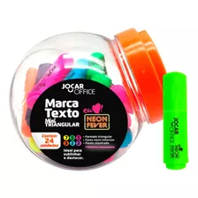 Mini Caneta Marca Texto Pote 24 Un Coloridas Neon Cores 