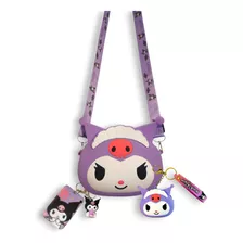 Bolsa De Kuromi Incluye Monedero Y Llavero Juego De 3 Pz 