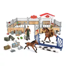 Set De Juego Horse Stable Kidbest Con Juguetes Para Caballos