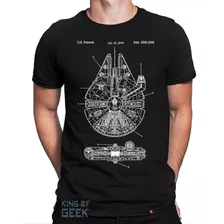 Camiseta Millenium Falcon Han Solo Star Wars Camisa Geek