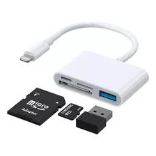 Adaptador Tf Cf Sd Leitor Cartão Memória Tipo C Usb Android