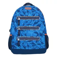 Mochila Escolar Dinosaurio Para Primaria Niño Chenson Azul