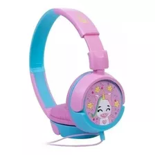 Headphone Kids Unicórnio Rosa E Azul Claro Hp304 Oex