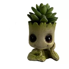 Macetero De Cerámica Diseño Groot 9cm Para Suculentas Etc