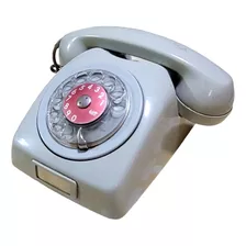 Telefono De Disco Gris, Ericsson, Años 80s, Dial Rojo Fijo