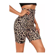 Pack 3 Calza Corta Short Deportiva Mujer Lycra Con Diseño