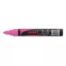 Marcador Tiza Líquida Uni Chalk Pwe 5m Trazo 1,8 A 2,5mm X U Color Rosa Flúo