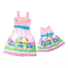 Kit Tal Mãe Tal Filha Galinha Pintadinha Rosa Infantil