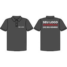 Camisa Polo Uniforme C/logotipo Empresa Silkscreen Kit 10pçs