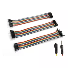 Kit Jumper 20cm 60 Peças Mxf Mxm Fxf Arduino Cabinho Wire