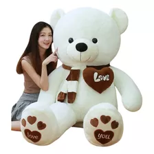 Urso Teddy Gigante Pelúcia Com Laço 140 Cm Cores Antialérgic