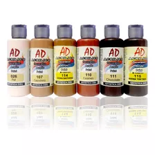 Pintura Acrilica X6 Acrilico Decorativo 60ml.