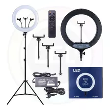 Ring Light Led Rl 18p 50w Profissional Grande Tripé Yq-460b Cor Da Estrutura Preto Cor Da Luz 3 Tons 110v/220v