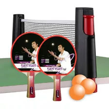 Combo Ping Pong Paletas Pelotas Red Retráctil | Favio Sport