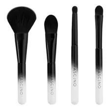 Fascino Set De Brochas Maquillaje Clutch Noir 4 Unidades Color Negro